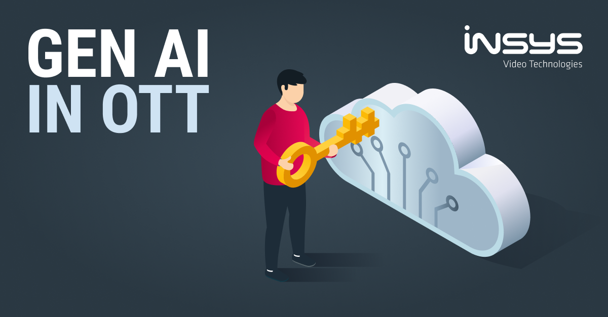 Generative AI and Macine Learning - image with AI, cloud computing, OTT