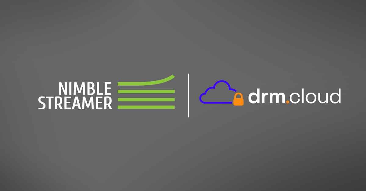 Logos of Nimble Streamer and Cloud DRM